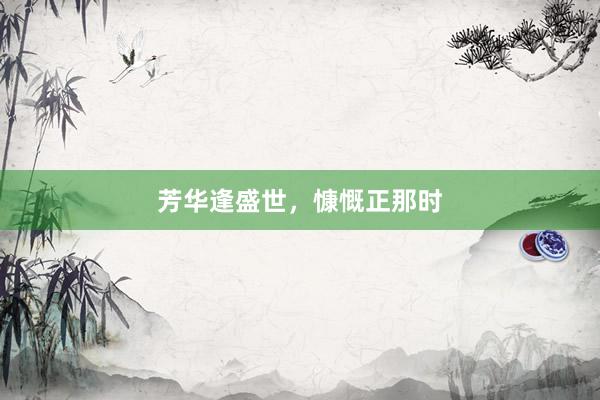 芳华逢盛世，慷慨正那时